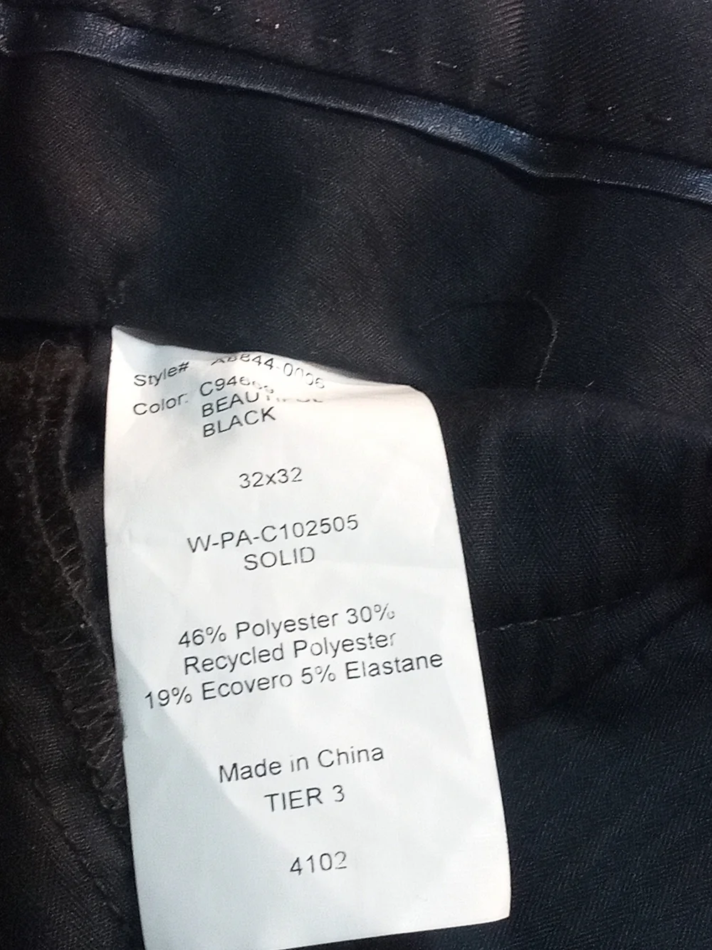 Dockers Men's Black Dress Pants SIZE 32/32- Classic Tailored Trousers
